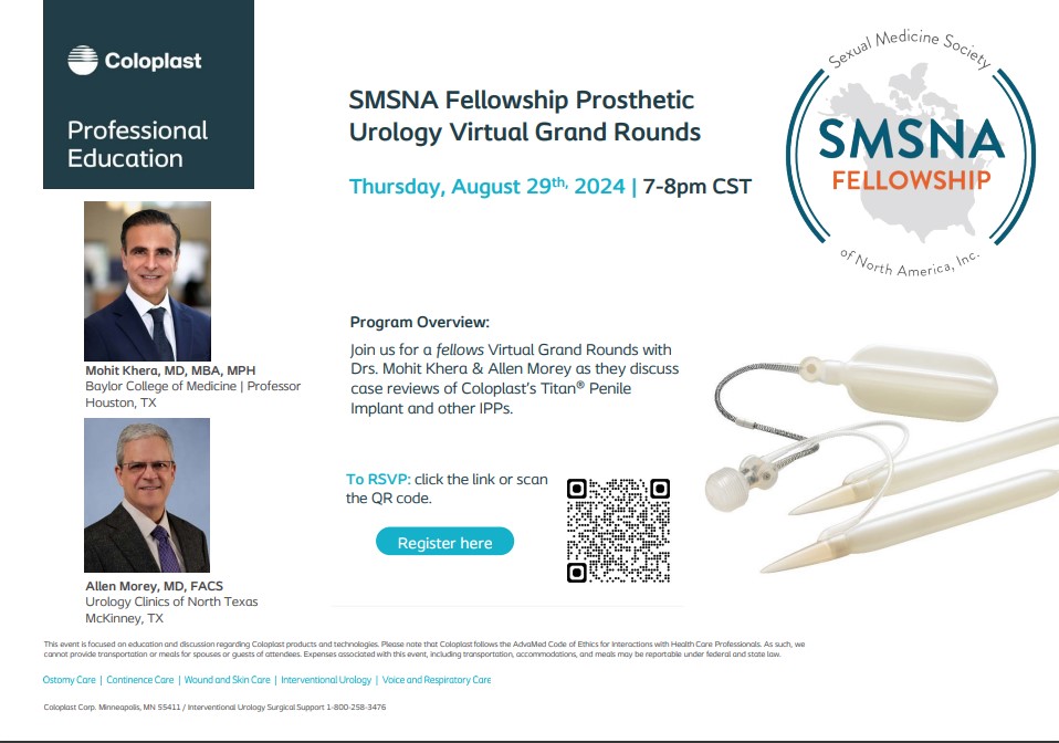 SMSNA Fellowship Prosthetic Urology Virtual Grand Rounds